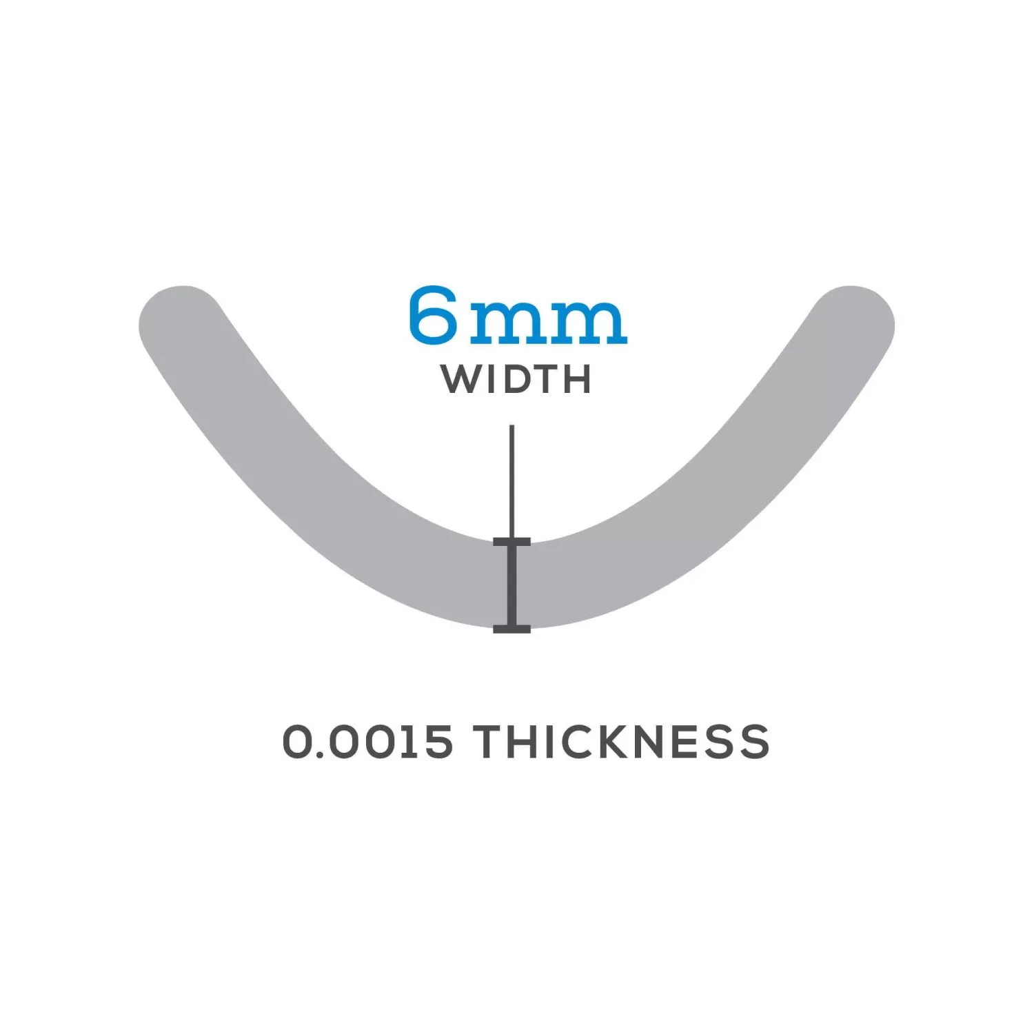 Greater Curve Micro standard bands, 6 mm, 50st