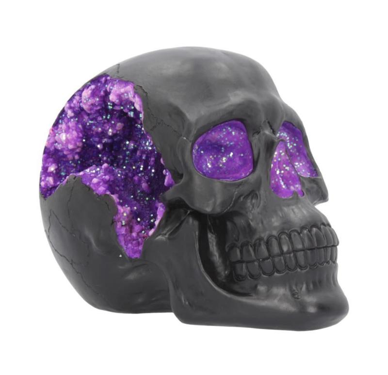 Dekoration Döskalle Geode Purple