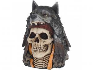 Döskalle Dekoration Wolf Spirit