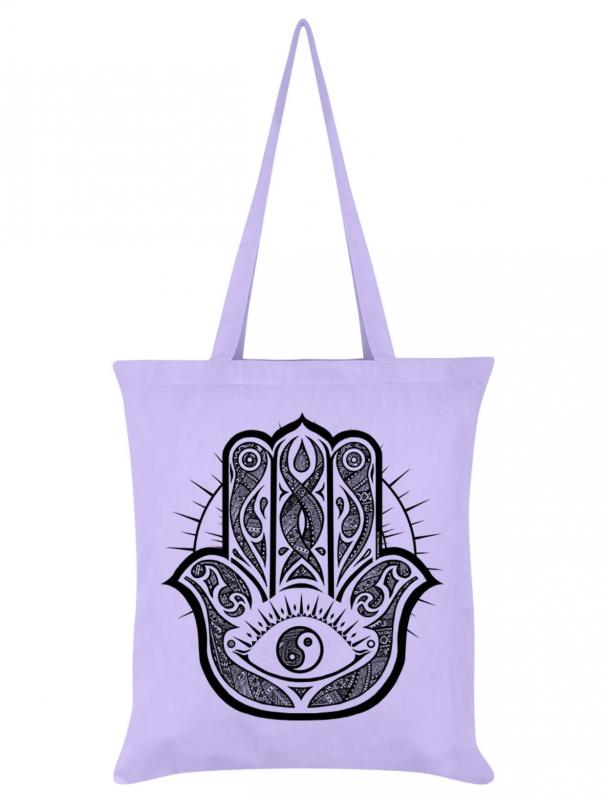 Tygväska/Shoppingbag, Hamsa Hand Lilac