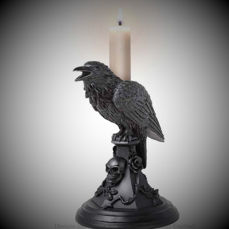 Dekoration/Ljusstake Poe´s Raven