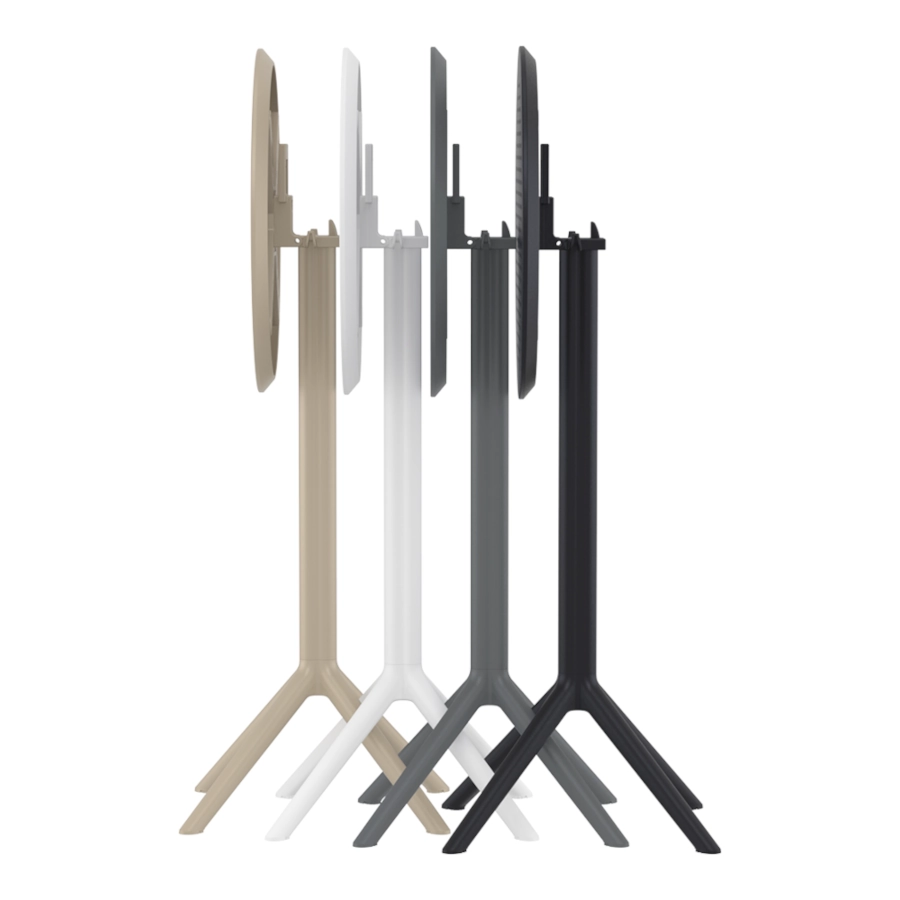 Sky ståbord 60 diameter cm från Siesta med fällbar bordsskiva i olika färger.