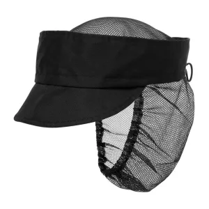 Keps 0562 med nätpåse och nättak i svart från Segers.