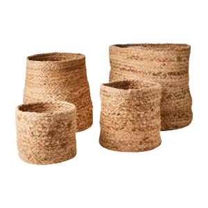 Collect korgar av jute i natur och i set med 4 st från Affari of Sweden.