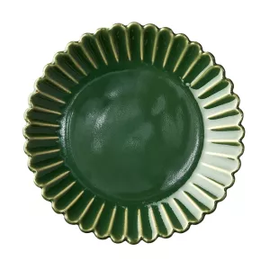 Hulda tallrik 19 diameter cm av stengods i grönt från Affari of Sweden.
