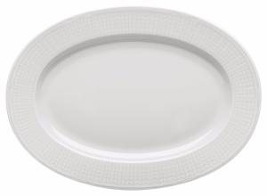 Swedish Grace, ovalt fat, 32 cm, Snö