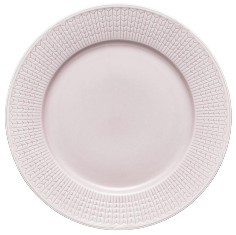 Swedish Grace, flat tallrik, 27 diameter cm, Ros - 6 st/fp