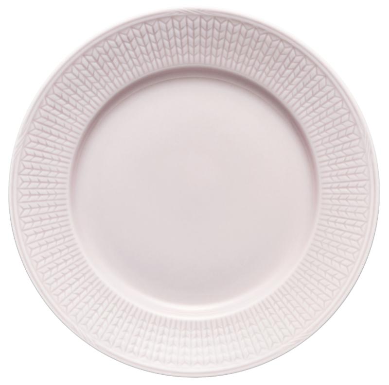 Swedish Grace, flat tallrik, 21 diameter cm, Ros - 6 st/fp