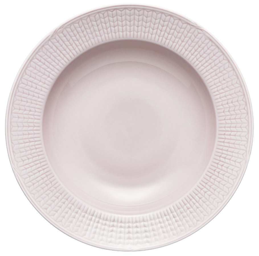Swedish Grace, djup tallrik, 25 diameter cm, Ros - 6 st/fp