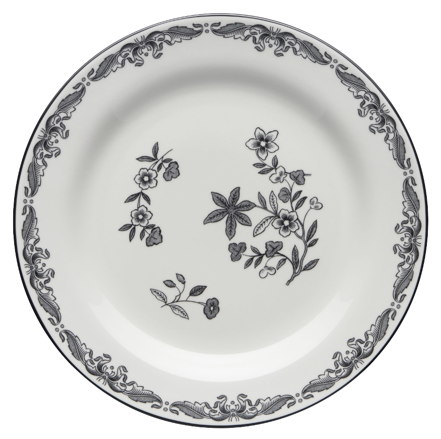 Ostindia Svart, flat tallrik - 6 st/fp