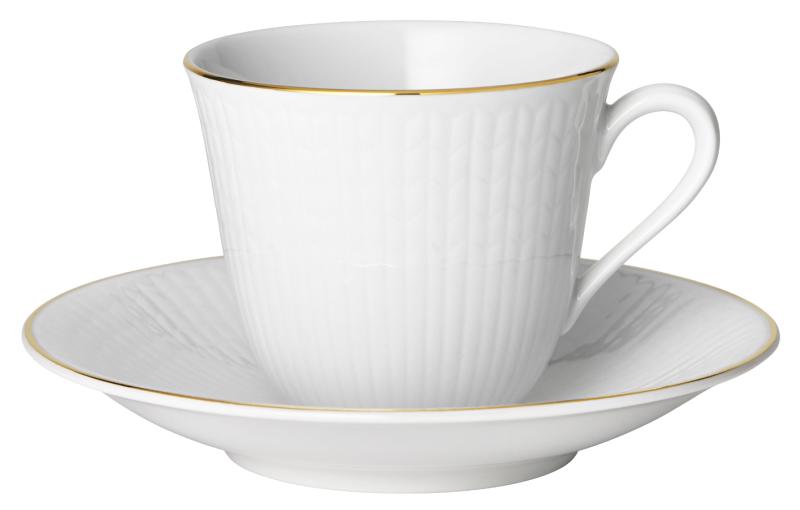 Swedish Grace Gala, kaffekopp med fat, 16 cl - 4 set/fp