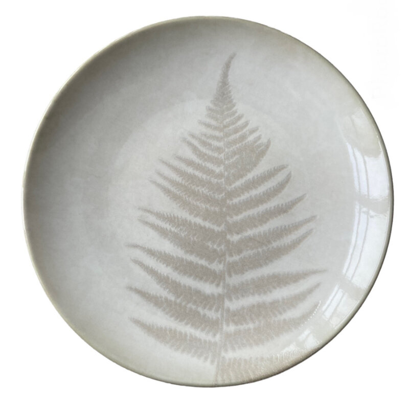 Hotel tallrik 23 diameter cm dekor Ormbunke - 12 st/fp