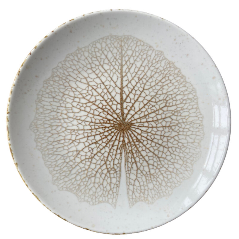 Hotel tallrik 23 diameter cm dekor Löv 2 - 12 st/fp