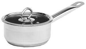 Kastrull med glaslock rostfritt/nonstick
