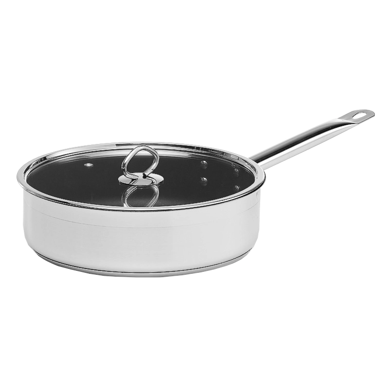 Traktörpanna 26 diameter cm från Patina av rostfritt stål med glaslock som rymmer 4 liter.
