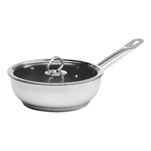 Sauteuse 20 diameter cm med glaslock av rostfritt med nonstick beläggning från Patina.