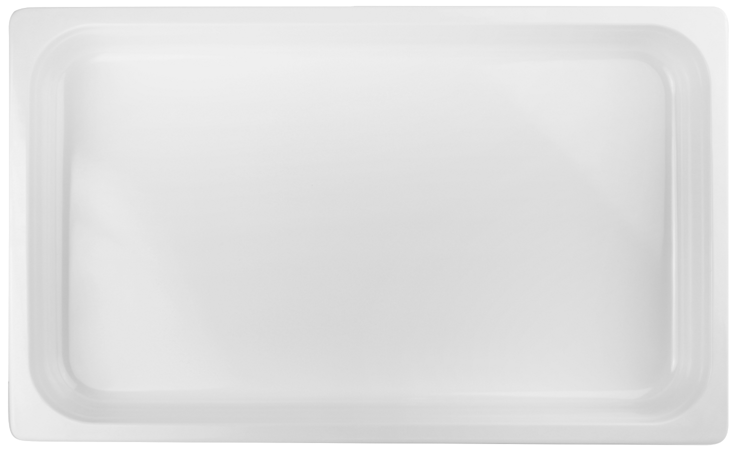 Form, melamin, GN 1/1, 53x32,5x6,5 cm, vit - 2 st/fp