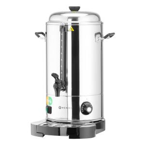 Dryckesvärmare, dubbla väggar, tappkran, 9 liter, polerad