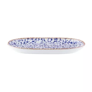 Venecia Navy Magnus ovalt fat 28x18 cm från ID Fine.