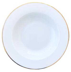 Kaszub djup tallrik 29 diameter cm dekor guld rand - 6 st/fp