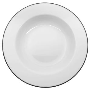 Kaszub djup tallrik 29 diameter cm dekor svart rand - 6 st/fp