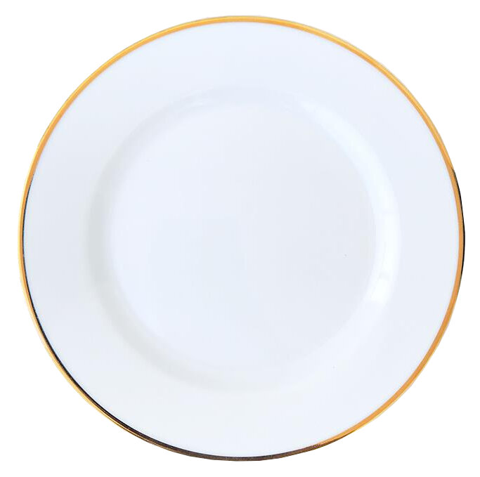 Kaszub tallrik 19 diameter cm dekor guld rand - 24 st/fp