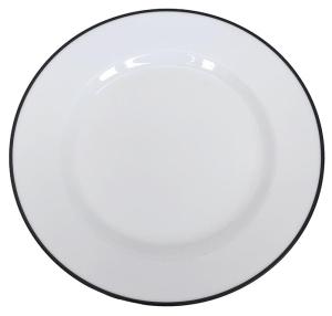 Kaszub tallrik 19 diameter cm dekor svart rand - 24 st/fp