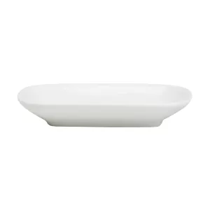 Rektangulärt fat 11x8 cm av benporslin från Exxent.