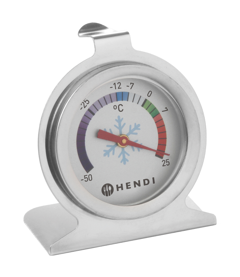 Kylskåpstermometer med stativ och krok, rostfritt