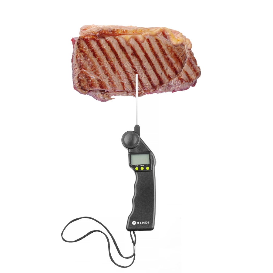 Digital instickstermometer med infällbar mätsticka från Hendi.