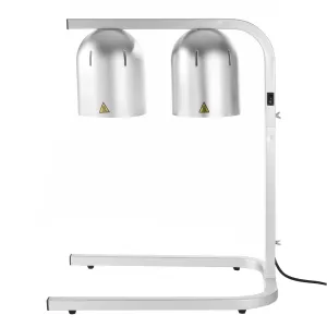 Värmelampa på stativ med 2 värmelampor från Hendi i silver.