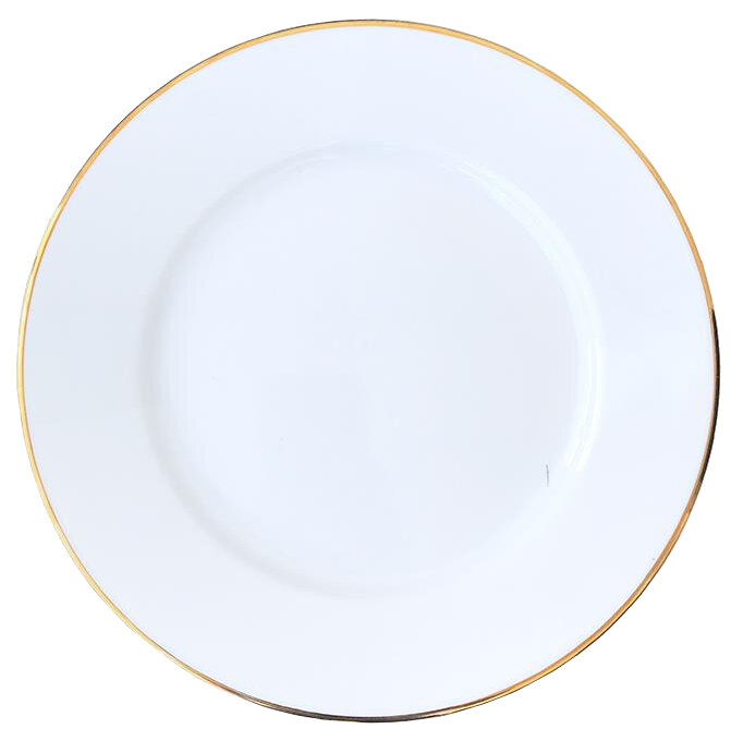 Kaszub tallrik 26,5 diameter cm dekor guld rand - 12 st/fp