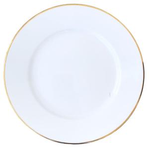 Kaszub tallrik 26,5 diameter cm dekor guld rand - 12 st/fp