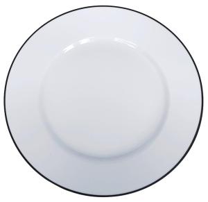 Kaszub tallrik 26,5 diameter cm dekor svart rand - 12 st/fp
