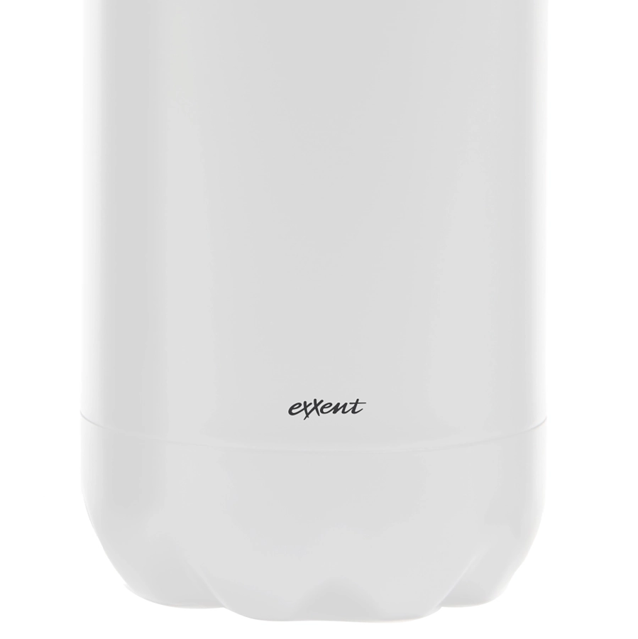 Ståltermos flaska 0,75 liter och vit från Exxent som har skruvkork.