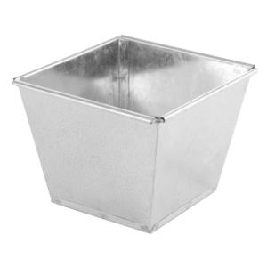 Fyrkantig skål, galvaniserat stål, 10x10 cm