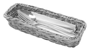 Bestickkorg, polypropylen, 27x10x4,5 cm, ljusgrå