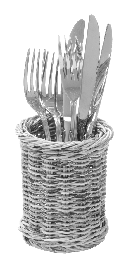 Bestickkorg, polypropylen, 10 diameter cm, ljusgrå