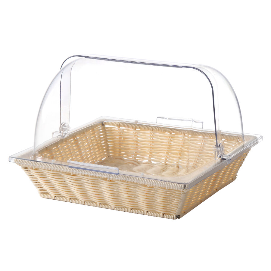 Brödkorg med rolltop lock, polypropylen, GN 2/3, beige