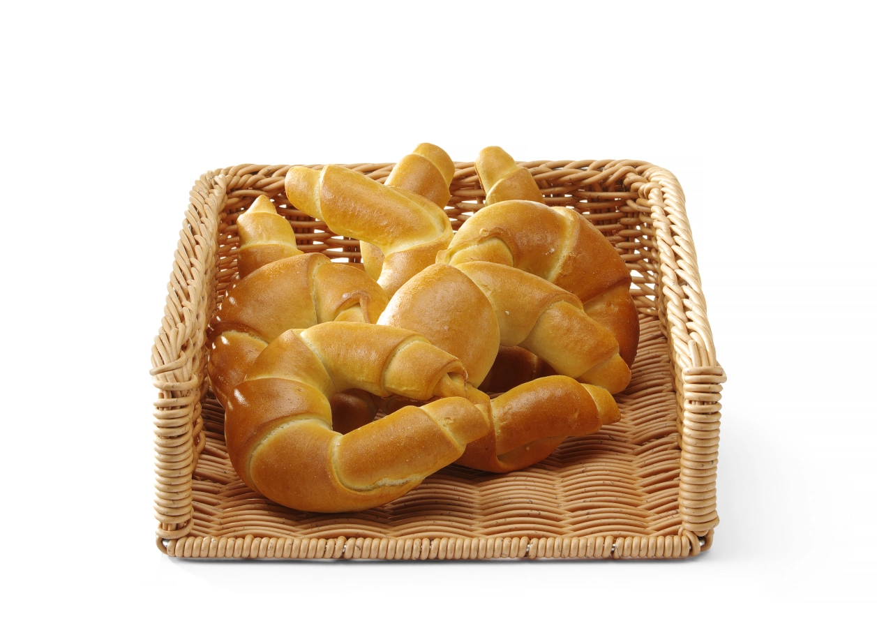 Brödkorg av flätad polyrattan med 1 öppen sida från Hendi.