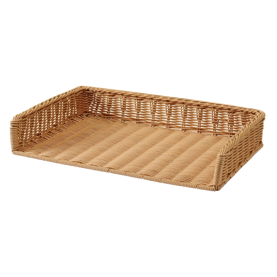 Brödkorg av flätad polyrattan med 1 öppen sida från Hendi.