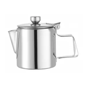 Kaffekanna med gångjärnslock från Hendi av rostfritt stål.