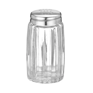 Saltströare i rostfritt/glas från Hendi.