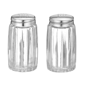 Saltströare & pepparströare i glas och rostfritt från Hendi.