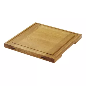 Serveringsbräda 27x27 cm med såskant från Hendi.