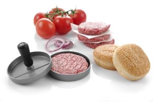 Hamburgerpress 12 diameter cm av aluminium med nonstick från Hendi.