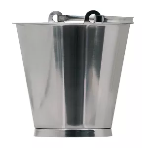 Hink av rostfritt stål med bottenband från DaloLindén.