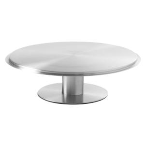 Tårtfat på fot, snurrbar, 30 diameter cm, rostfritt