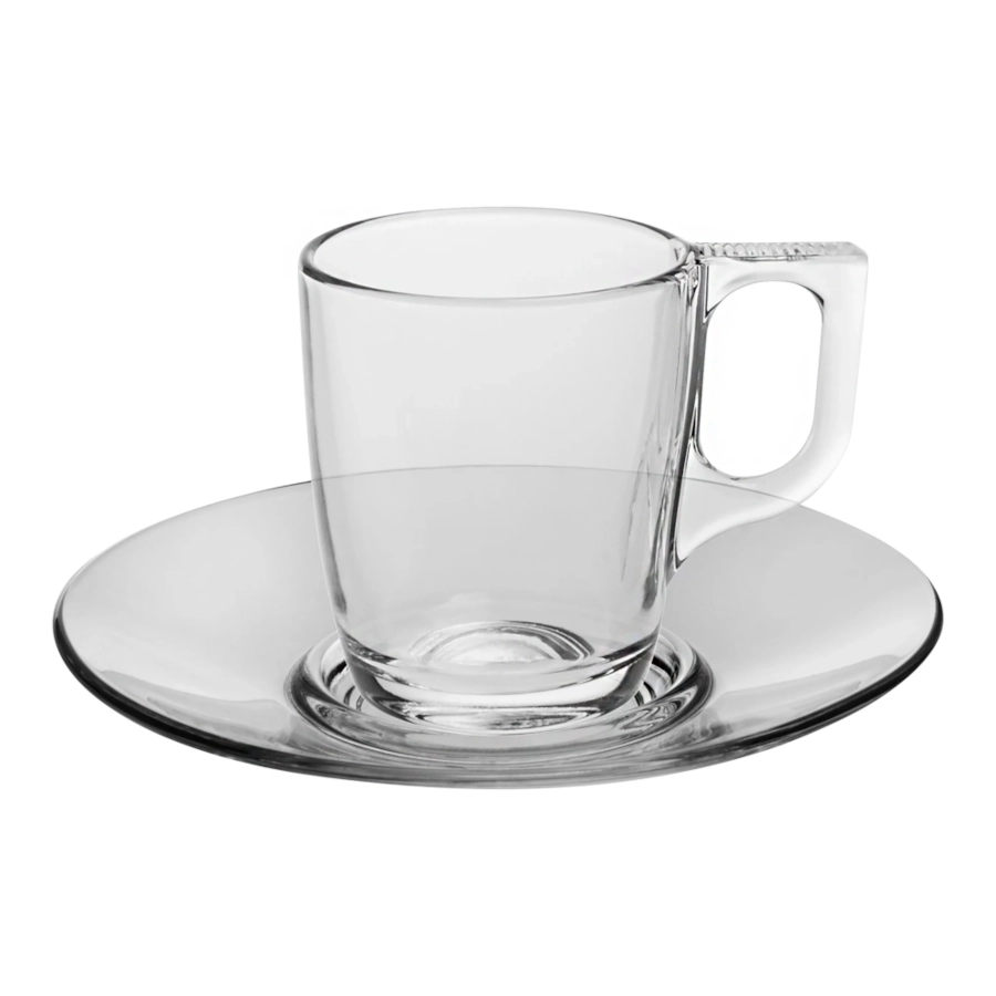 Voluto espressokopp och espressofat från Arcoroc.