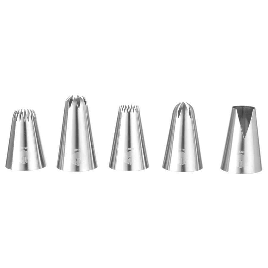 Tyllar rostfritt - 5 st olika/fp